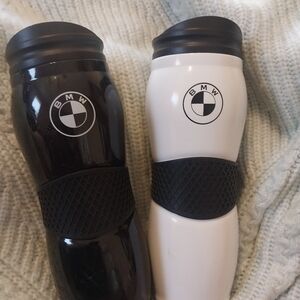 BMW Travel Tumblers in Black and White with Roundel Logo